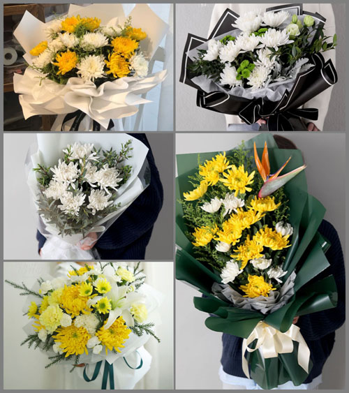 山东莱芜莱城区凤城街道孙花园村白事花束代送